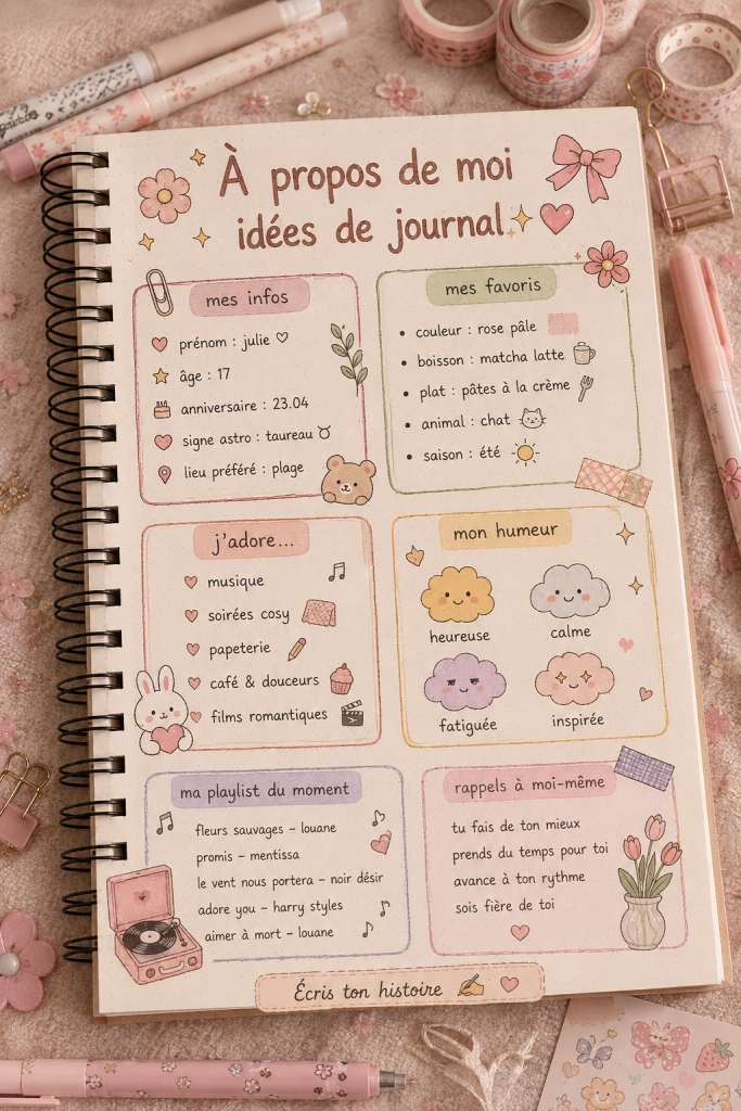 Une photo d'un journal intime ouvert avec un stylo, prêt à accueillir des pensées personnelles.