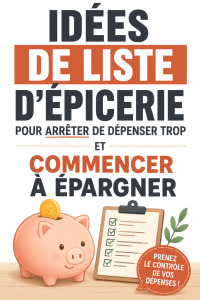 Femme tenant une liste de courses dans un supermarché, cherchant à économiser de l'argent.