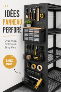 Exemple de panneau perforé décoratif dans une cuisine
