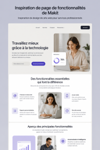 Design de page de services professionnels inspirants et attrayants