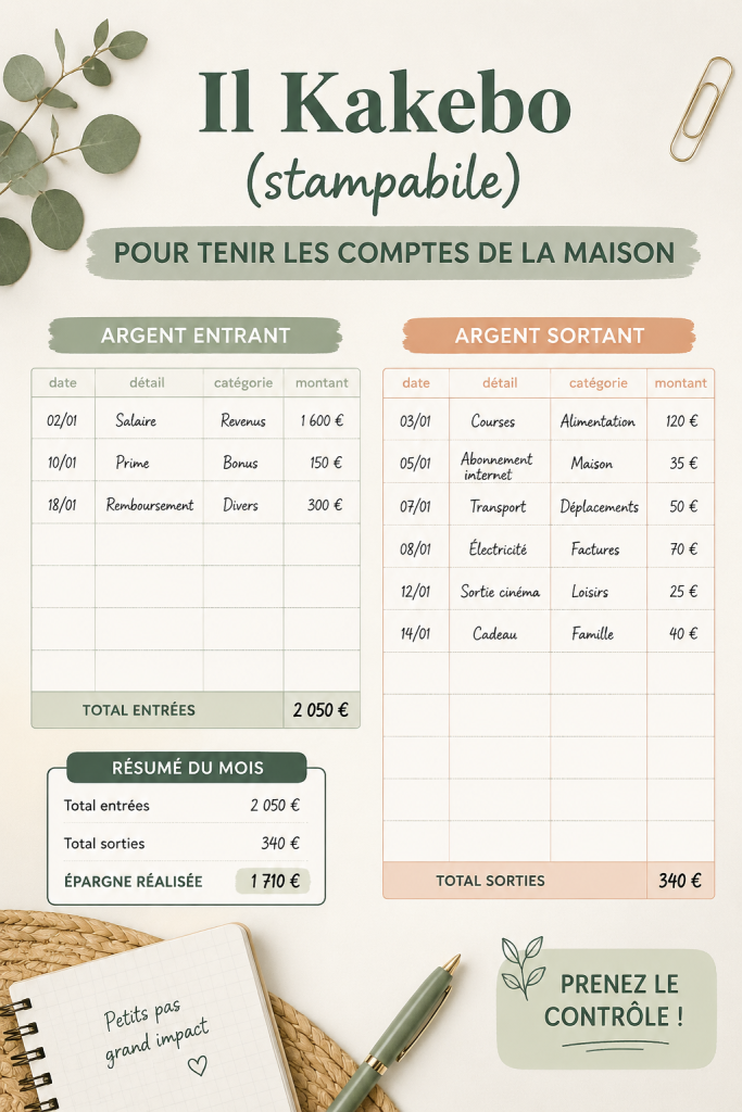 Une femme utilisant un Kakebo pour gérer ses finances