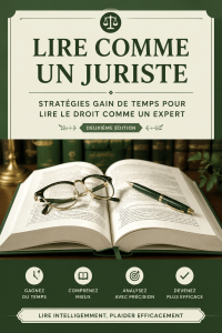 Une femme en train de lire attentivement des documents juridiques avec un bloc-notes
