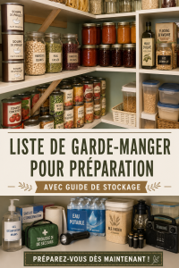 Un garde-manger bien organisé avec des bocaux et des boîtes de rangement