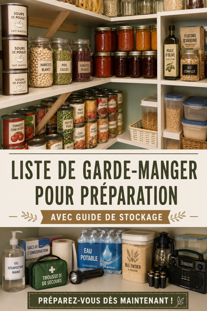 Un garde-manger bien organisé avec des bocaux et des boîtes de rangement