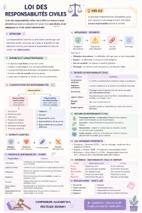 Illustration des concepts de responsabilité civile avec des éléments juridiques