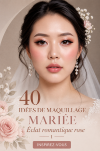 Maquillage de mariée romantique avec une touche lumineuse pour un éclat naturel.