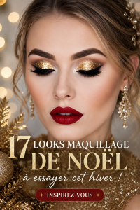 Montage de looks de maquillage de Noël avec des styles variés