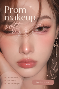 Maquillage prom doux avec des tonalités naturelles