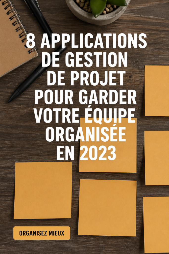 Capture d'écran d'une application de gestion de projet moderne sur un ordinateur.