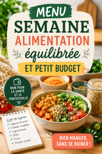 Une table dressée avec des plats équilibrés pour un menu de la semaine économique.