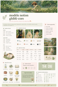 Modèle de productivité inspiré par l'univers Ghibli