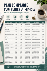 Exemple d'un modèle de plan comptable pour petites entreprises