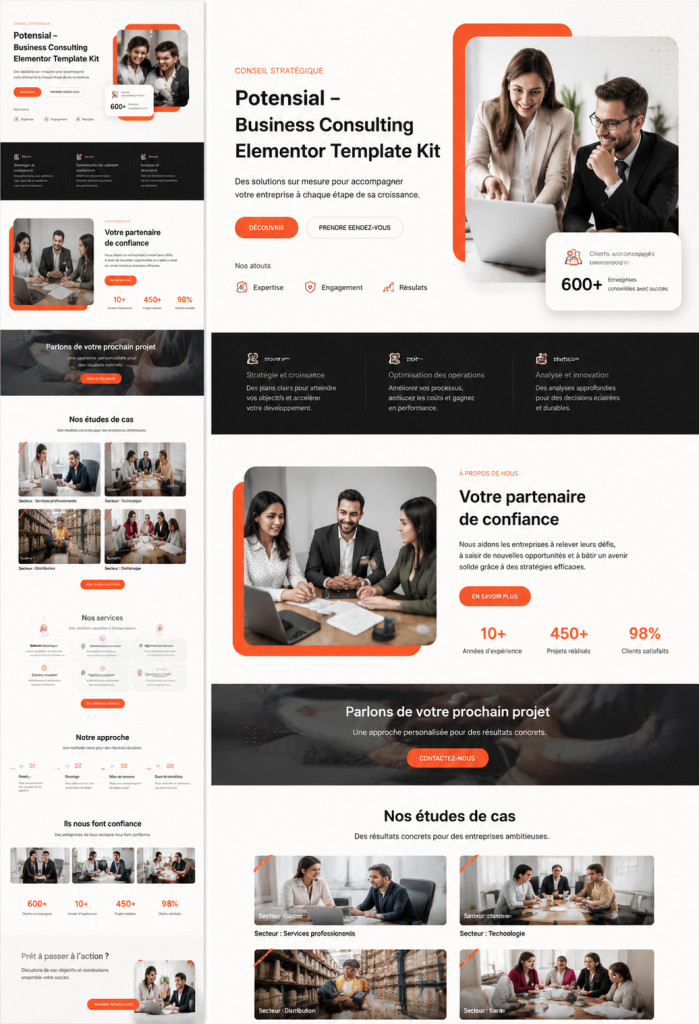 Modèle Potensial pour business consulting - design moderne et attrayant