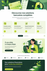 Exemple de modèle de site web bancaire pratique et élégant