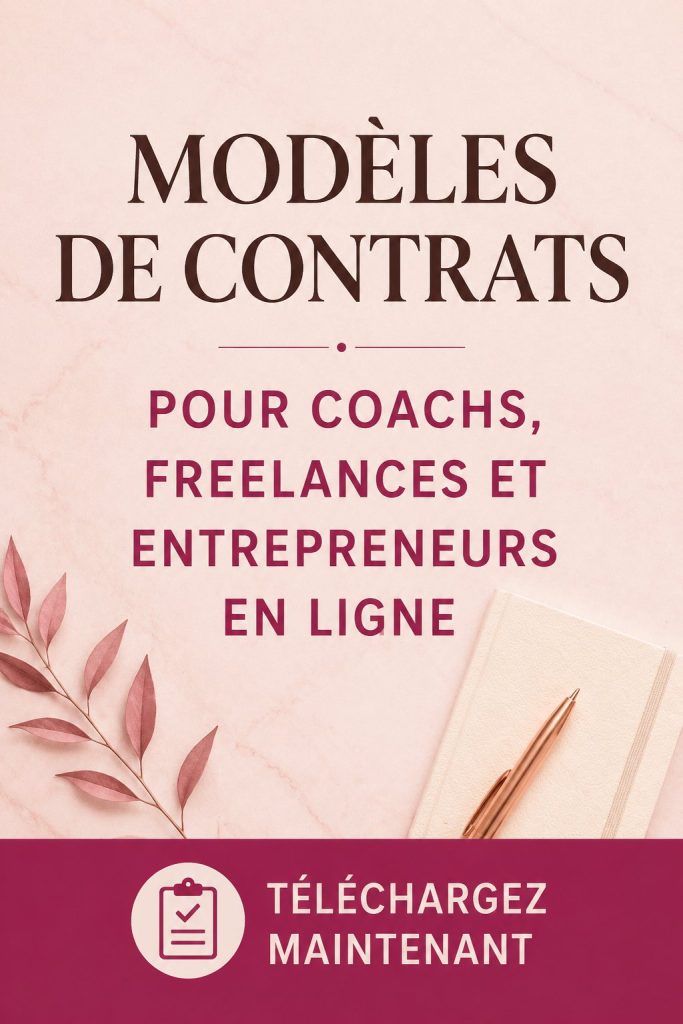Image d'un modèle de contrat pour freelances sur un bureau