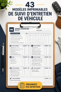 Modèles d'entretien de véhicule à imprimer pour une gestion optimale.