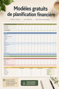 Modèles gratuits de planification financière sur un bureau
