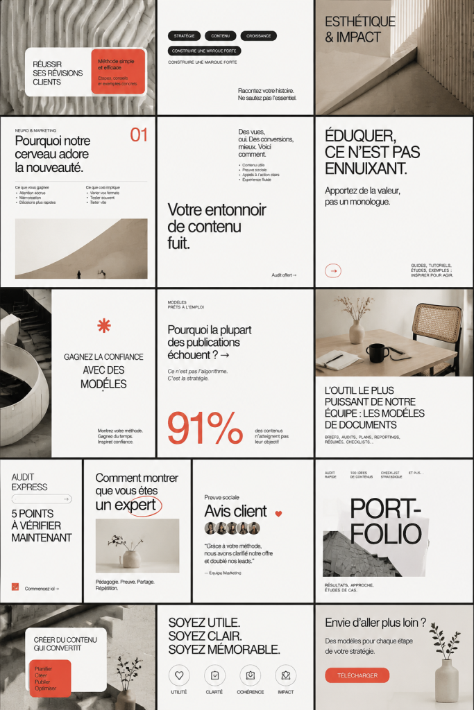Modèles Instagram attractifs pour startups et équipes marketing.