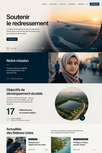 Capture d'écran du site web modernisé de United Airlines