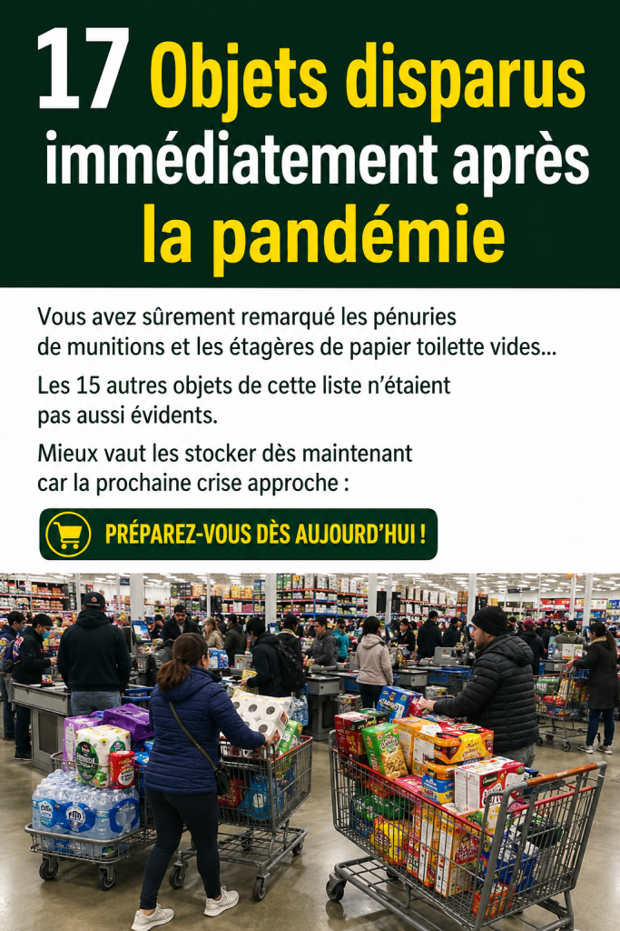 Image représentant les 17 objets disparus dans la vie quotidienne post-pandémie.