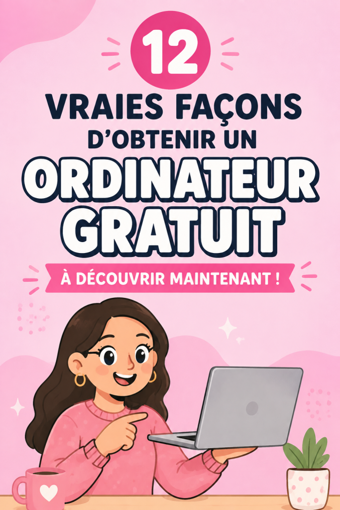 Femme souriante utilisant un ordinateur portable clair et coloré dans un environnement confortable.