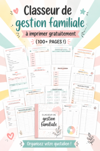 Organisateur de gestion domestique gratuit affiché sur un bureau