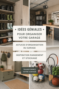 Un garage bien organisé avec des étagères et des outils en ordre