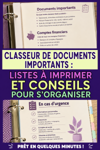 Femme organisant des documents importants dans un classeur à l'aide de conseils pratiques.