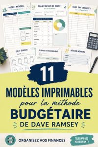 Outils imprimables pour la gestion budgétaire sur une table
