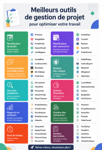 Un écran d'ordinateur affichant des applications de gestion de projet