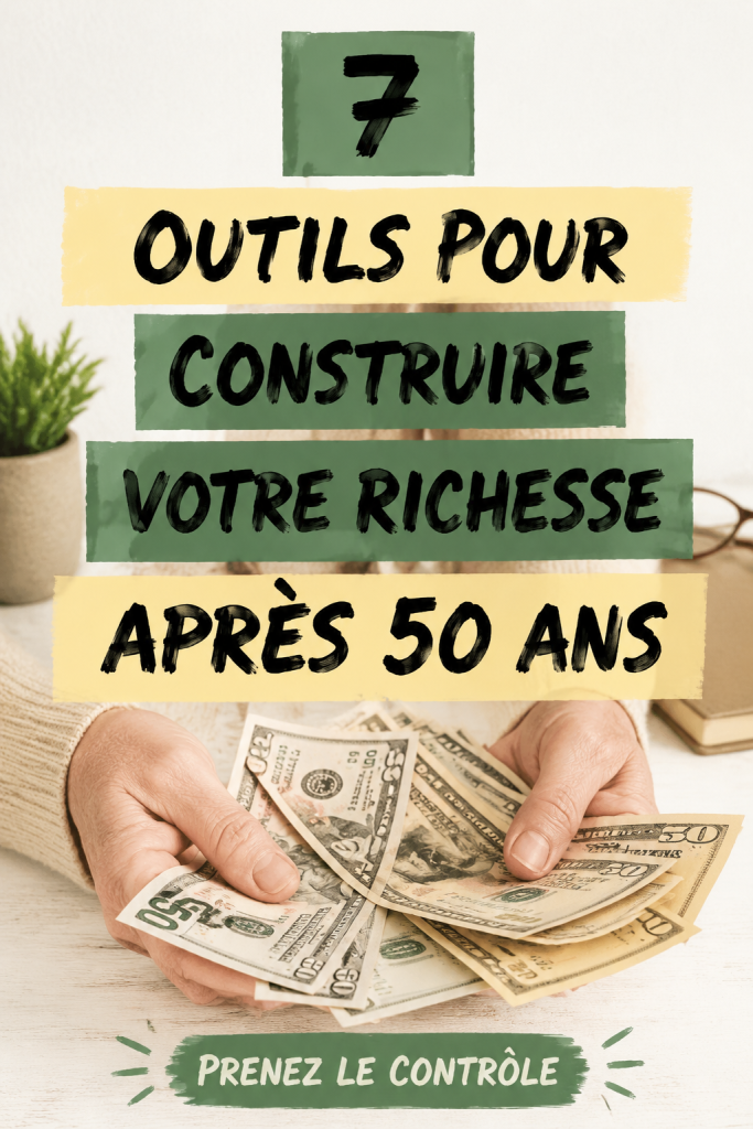 Femme souriante en train de consulter des documents financiers à son bureau, symbolisant la gestion de patrimoine après 50 ans.