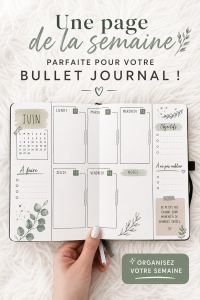 Une page de Bullet Journal bien organisée pour la semaine