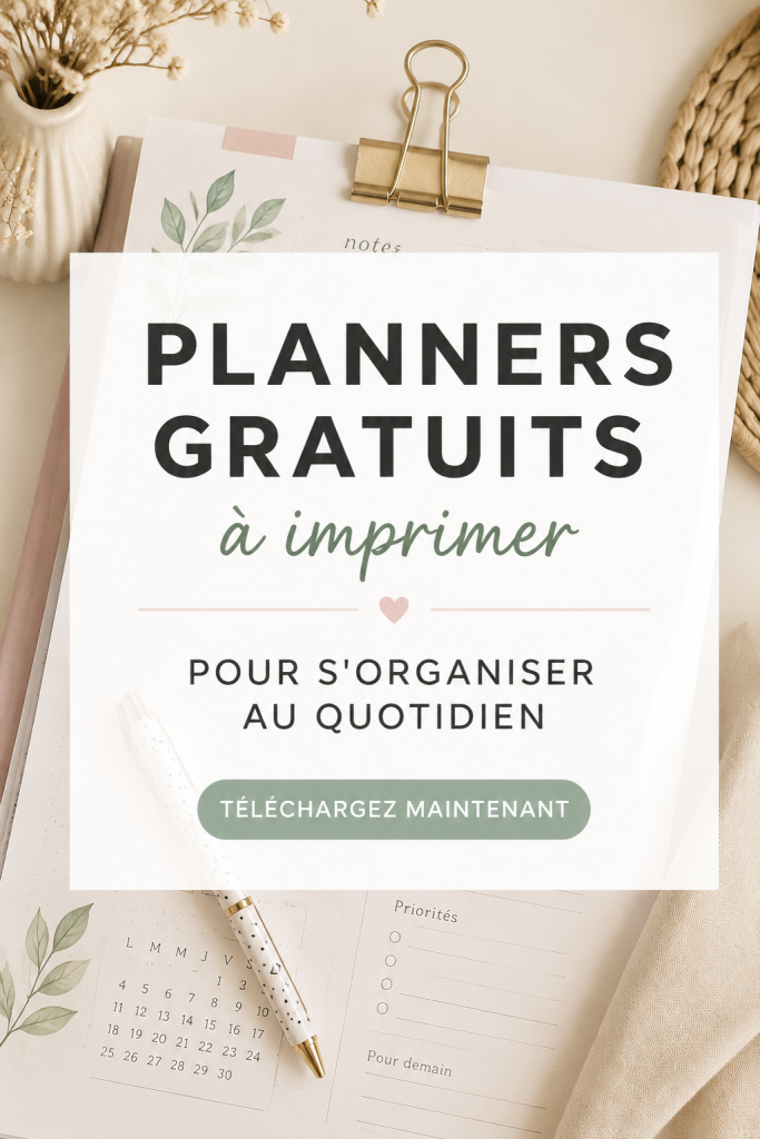 Un planner coloré et organisé sur un bureau avec des accessoires de papeterie.