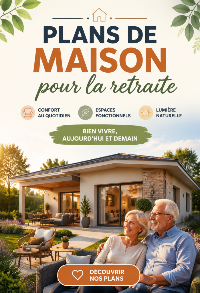 Plan de maison chaleureuse pour une retraite confortable