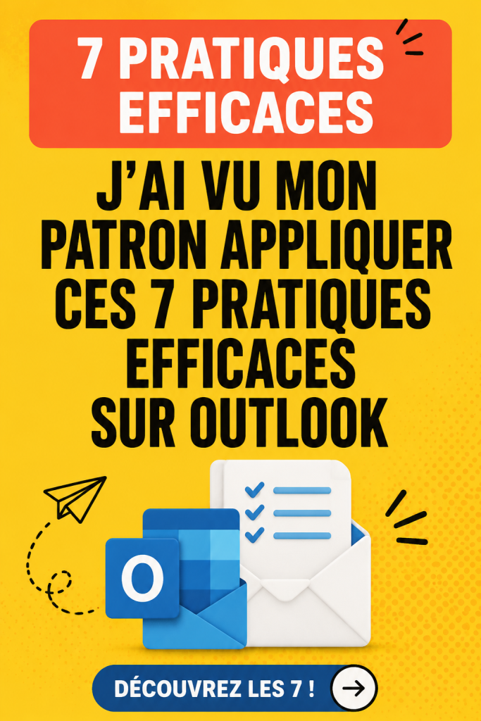 Capture d'écran de l'interface d'Outlook avec des emails organisés
