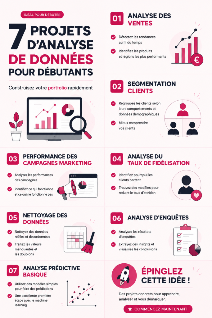 Projets d'analyse de données à découvrir pour les débutants