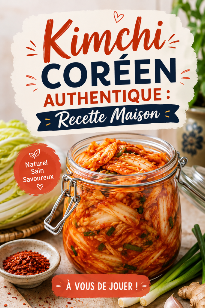 Un bol de kimchi maison préparé avec des légumes fermentés et des épices