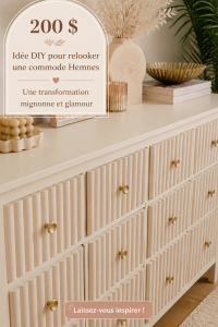 Commode Hemnes relookée avec un style moderne et glamour