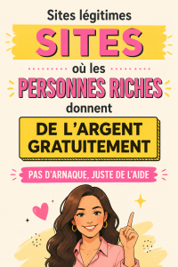 Capture d'écran d'un site légitime proposant de l'aide financière gratuite.
