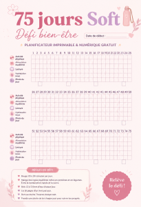 Mode de vie sain et suivi de défis avec un planner illustré
