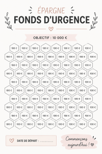 Modèles gratuits de suivi pour fonds d'urgence sur un espace de travail
