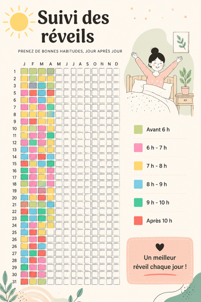 Femme souriante écrivant dans un journal de bien-être le matin