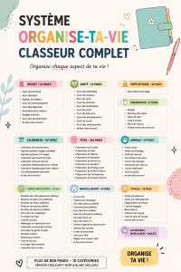 Une femme souriante organise ses documents dans un classeur.