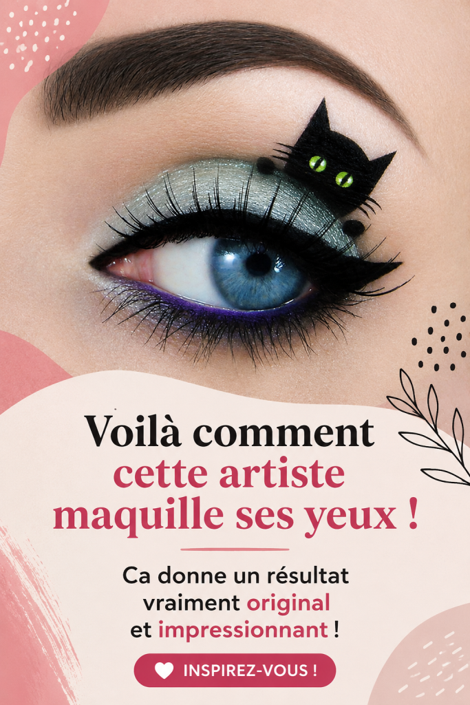 Un makeup artistique des yeux mettant en valeur des couleurs vives et des techniques audacieuses.
