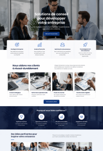 Template Elementor pour site professionnel avec design moderne