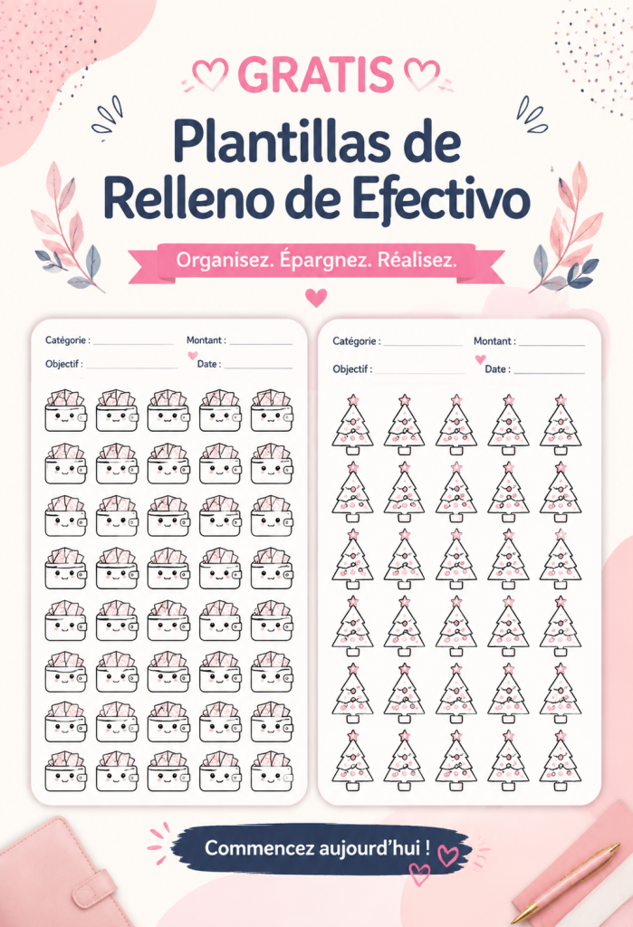 Une image de templates gratuits pour budget et épargne personnelle, orientés vers un public féminin.