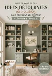 Bibliothèque stylée créée à partir de meubles IKEA