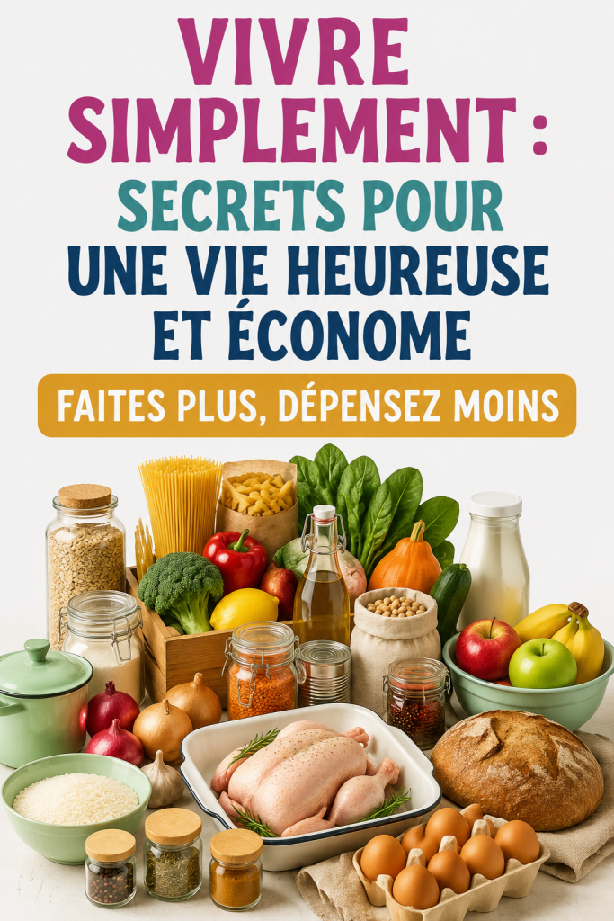 Femme heureuse dans un environnement simple et épuré, incarnant une vie frugale et épanouie.