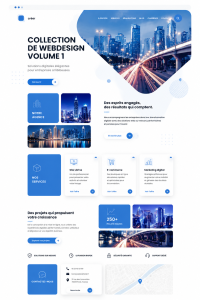 Une vue d'un ordinateur portable affichant un site web en design moderne