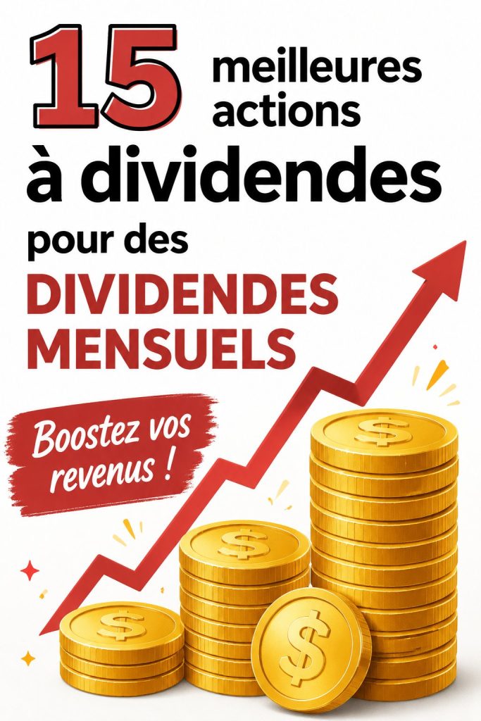 Graphique illustrant des actions à dividende et leurs performances financières.